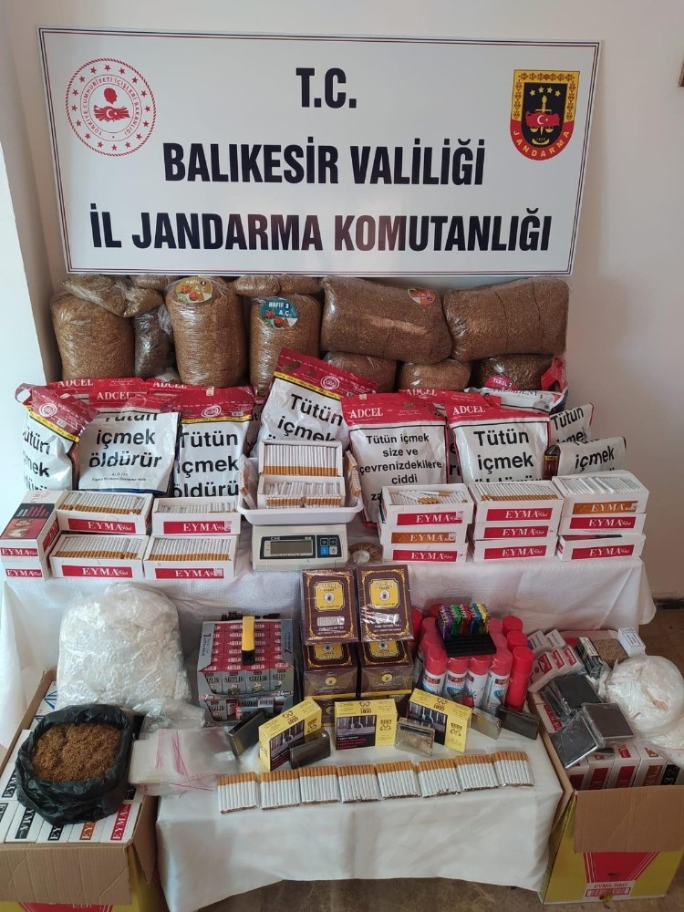Manyas’ta kaçak tütün operasyonu 
