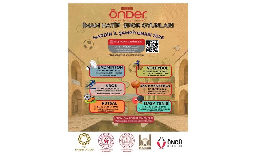 Mardin Önder Bünyesinde Stratı Verilecek Olan: İmam Hatip Spor Okulları Mardin İl Şampiyonası Heyecanı Başlıyor