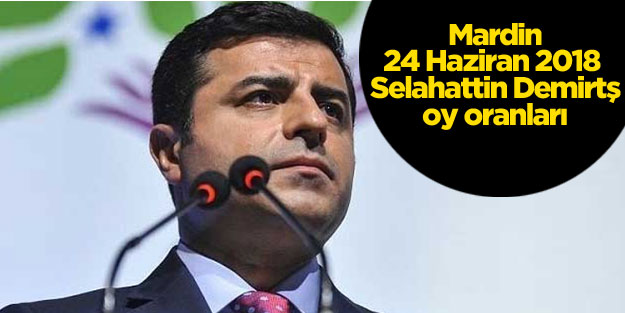 Mardin seçim sonuçları 24 Haziran Selahattin Demirtaş oy oranları HDP sonuçları
