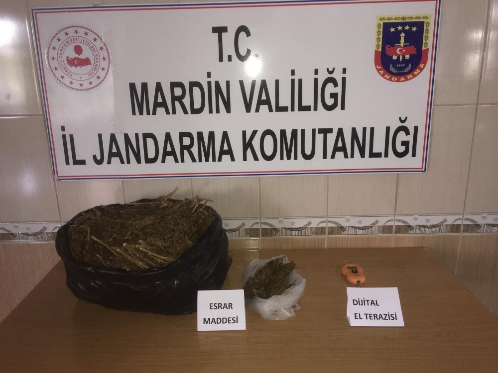 Mardin’de 5 kilo esrar ele geçirildi 