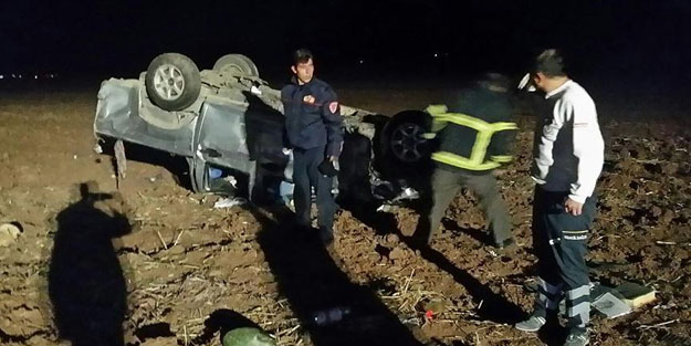 İşçileri taşıyan pikap devrildi