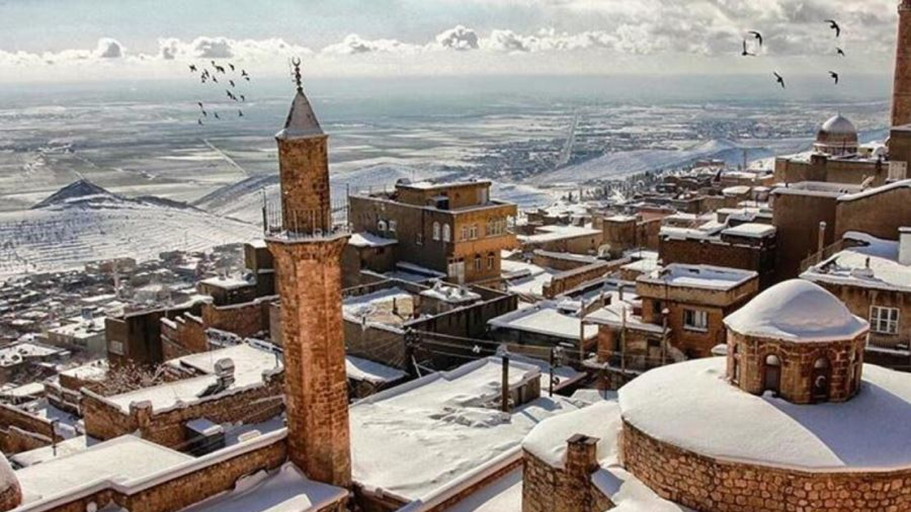 Mardin’de kar yağışı