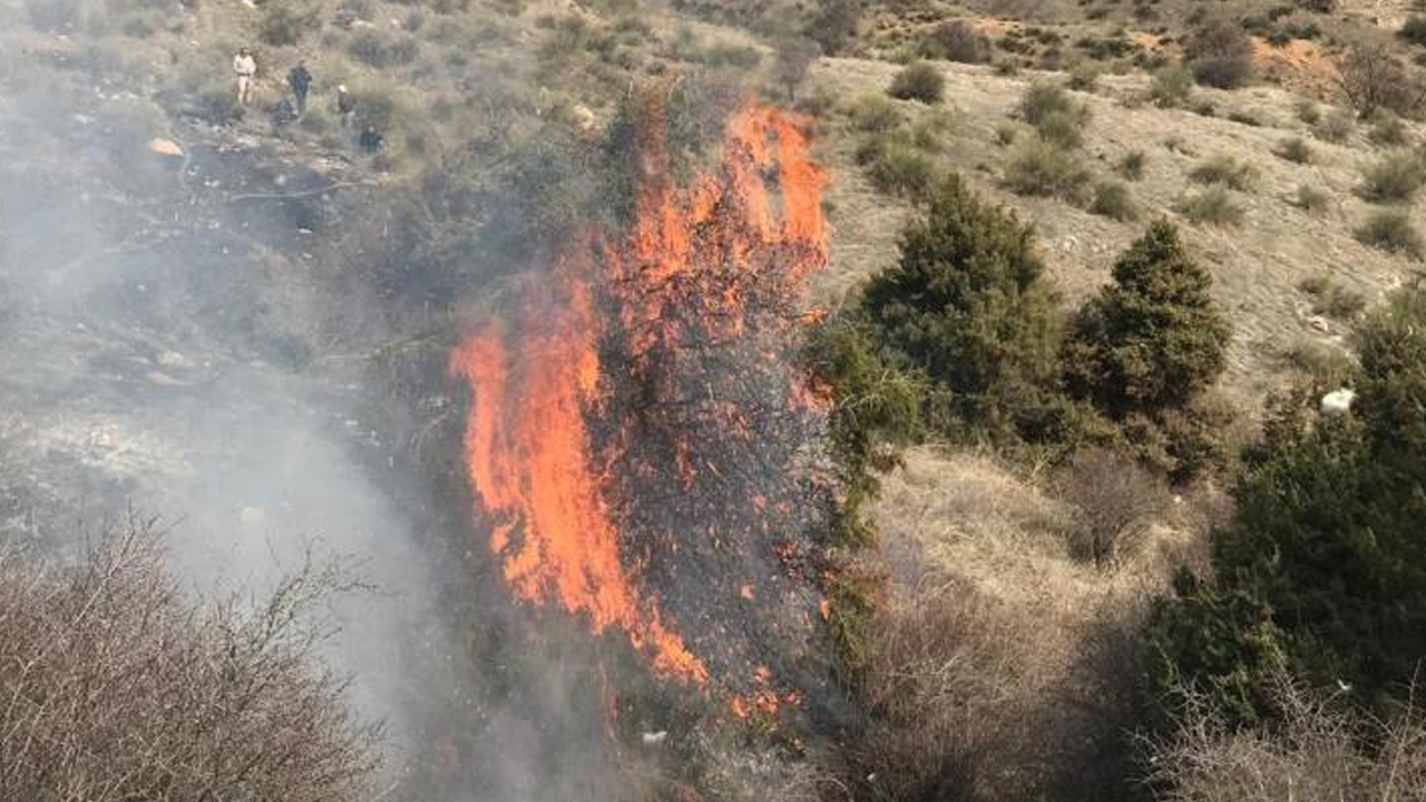 Mardin'de korkutan yangın