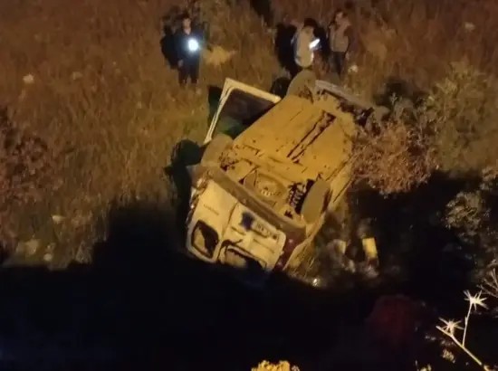 Mardin’de uçuruma devrilen hafif ticari aracın sürücüsü yaralandı