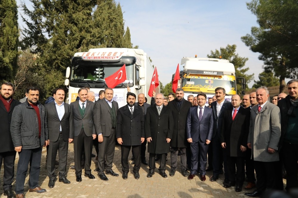 Mardin’den Elazığ ve İdlib’e yardım tırları gönderildi 