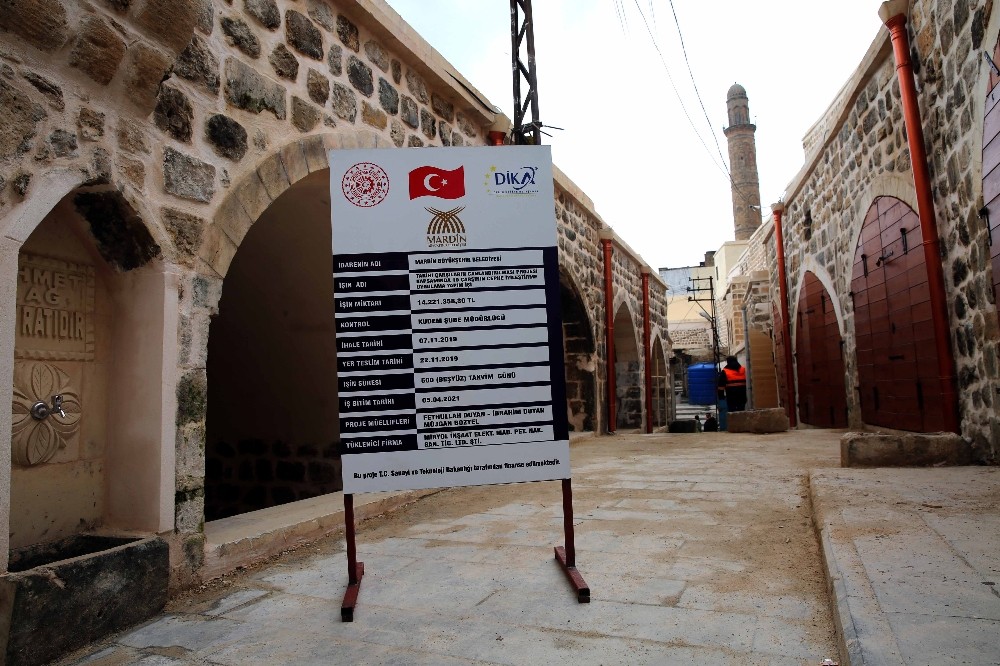 Mardin’in tarihi çarşıları ilk görünümüne kavuşuyor 