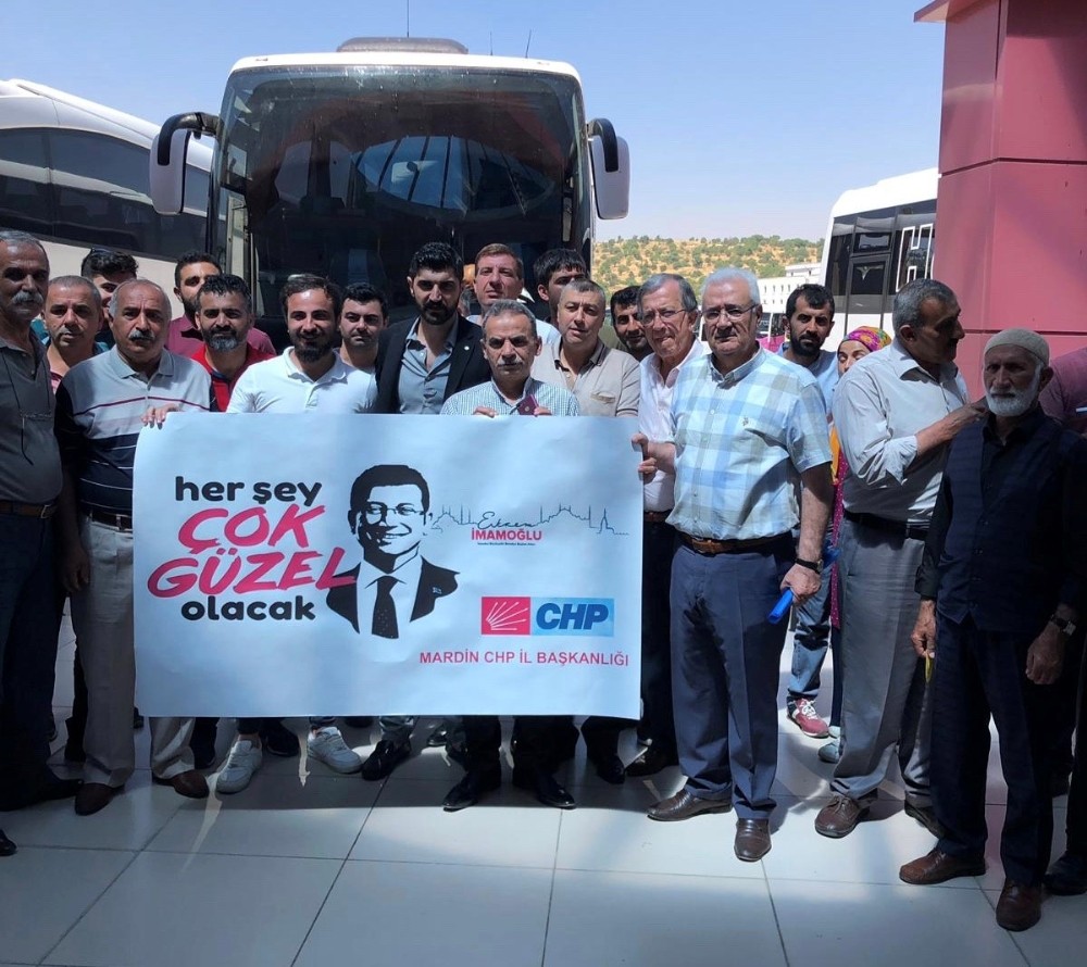 Mardinli CHP seçmenleri İstanbul seçimleri için yola çıktı 