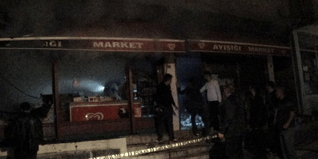 Market alevler içinde kaldı
