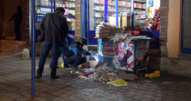 Markete EYP atıldı: 1 yaralı