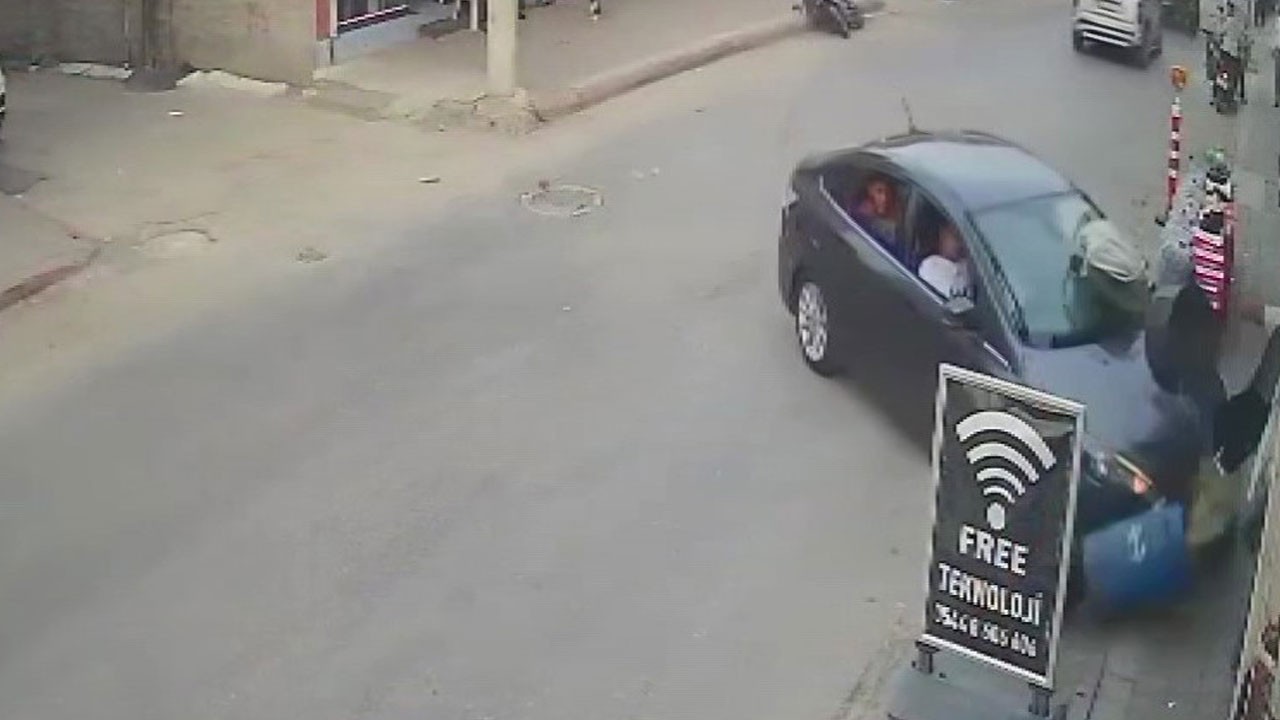 Marketin içine daldı! Adana’da feci kaza saniye saniye kamerada