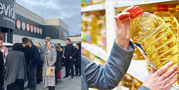Markette indirim izdihamı! Ayçiçek yağını 134,90'dan satmaya başladılar