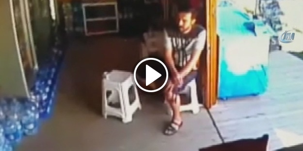 Markette yaşanan deprem paniği kamerada