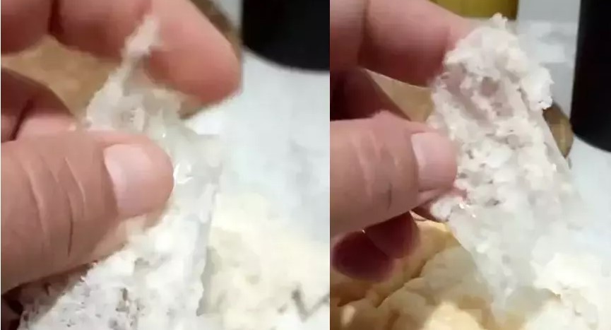 Marketten aldı pişman oldu! Bakın ekmeğin içinden ne çıktı