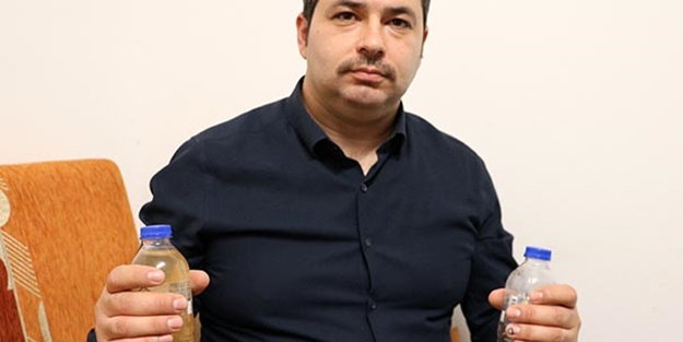 Marketten aldığı pet şişedeki su bakın ne hale geldi