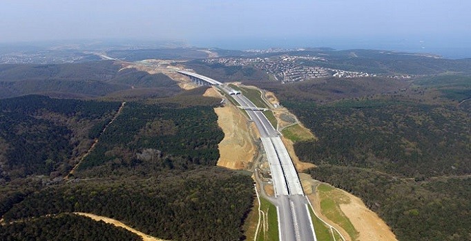 Marmara Otoyolu havadan görüntülendi