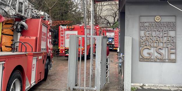 Marmara Üniversitesinde yangın