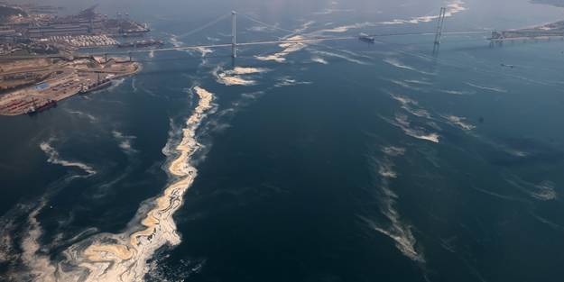 Marmara'daki müsailaj havadan görüntülendi