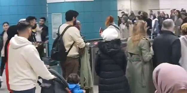 Marmaray'da seferler durduruldu! İstasyonda 'peronları terk edin' anonsu yapıldı