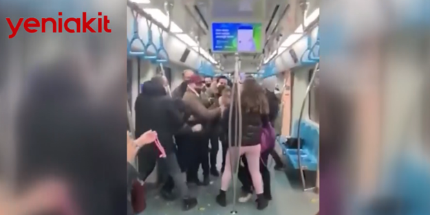 Marmaray'daki duyarlı vatandaş ahlaksızca yakınlaşan gençleri uyarınca saldırıya uğradı!