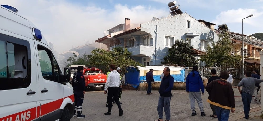 Marmaris’te müstakil evde yangın paniği 