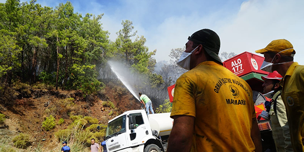 Marmaris'te yangın seferberliği!
