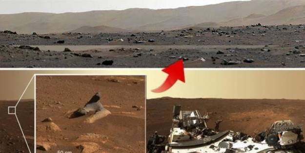 Mars'ta keşif aracının kaydettiği ilginç görüntü