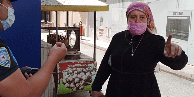 Maske takmayan kadından polise küstah sözler!