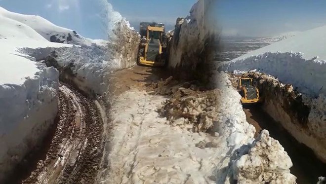 Mayıs ayında 5 metre karla mücadele
