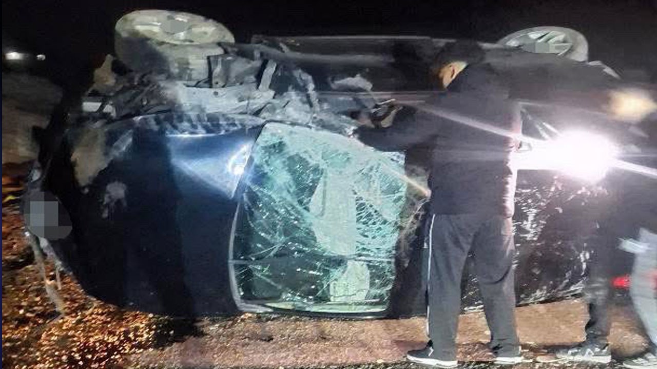  Mazıdağı’nda otomobil takla attı: 5 yaralı