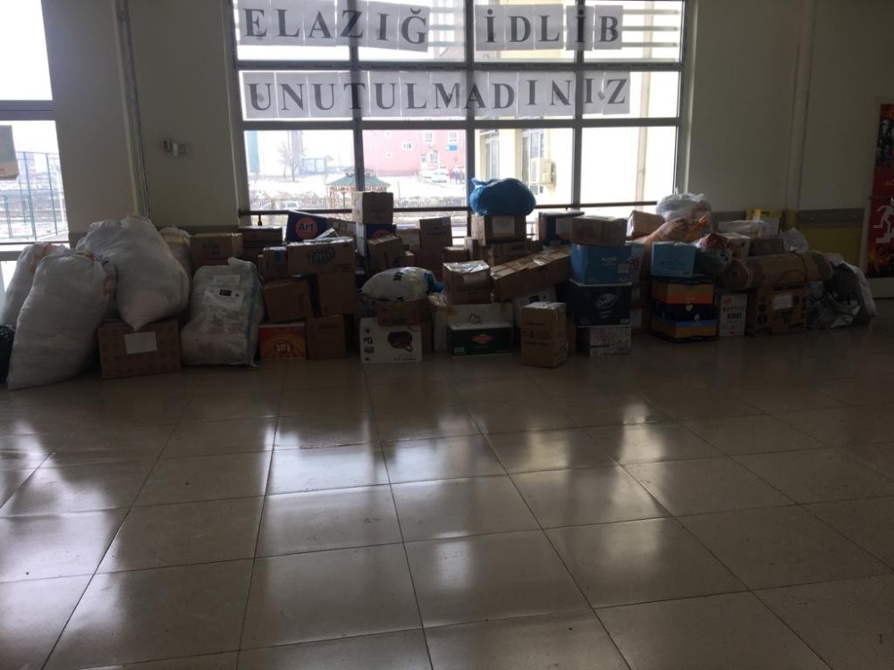 Mazıdağı’ndan İdlib’e yardım malzemeleri gönderildi 