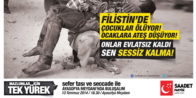 Mazlumlar için Ayasofya’dayız