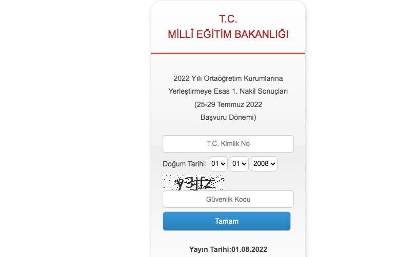 MEB 2022 lise 1. nakil yerleştirme sonuçları sorgula: LGS yerleştirmeye esas birinci nakil sonuçları açıklandı mı?