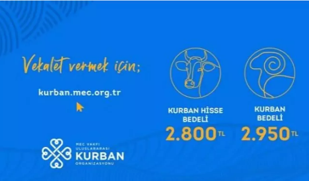 MEC Vakfı'ndan ihtiyaç sahiplerine yönelik kurban organizasyonu