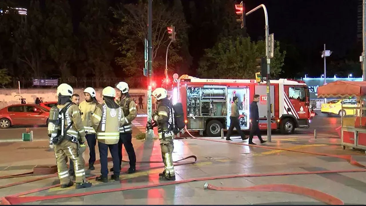 Mecidiyeköy metro istasyonunda yangın paniği!