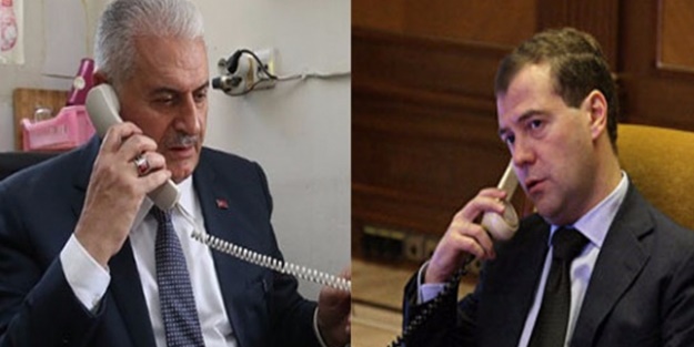 Medvedev'den Yıldırım'a teşekkür telefonu