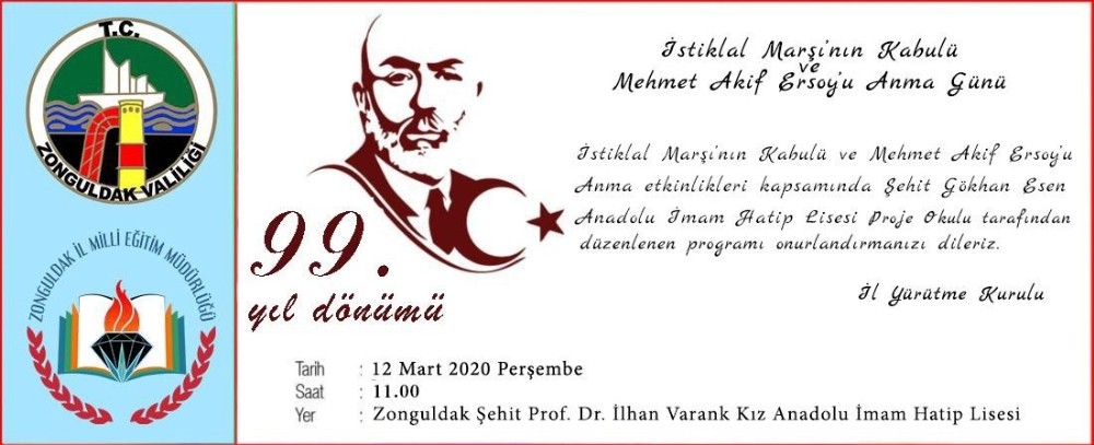Mehmet Akif Ersoy, Zonguldak’ta anılacak 
