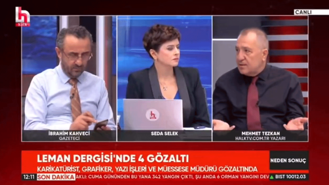 Mehmet Tezkan yine zırvaladı! Leman'ın alçaklığına Halk TV'de sahip çıktılar
