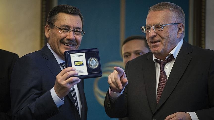 Melih Gökçek, Jirinovski ve beraberindeki milletvekilleriyle görüştü
