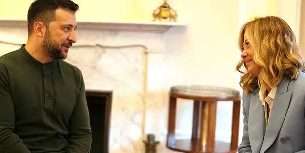 Meloni ve Zelenskiy, İtalya'da bir araya geldi: Destekten geri adım atmayacağız!