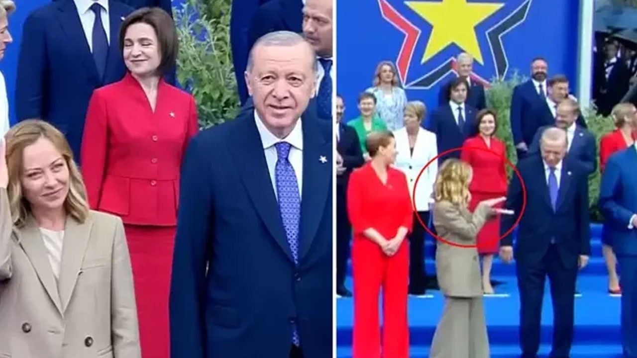 Meloni yine Erdoğan’a takıldı! Gülümseten anlar…