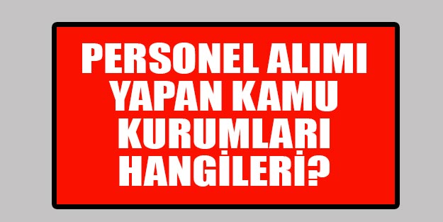 Memur alımı ilanları, personel alımı yapan kamu kurumları hangileri? | İŞKUR kamu memur alımları