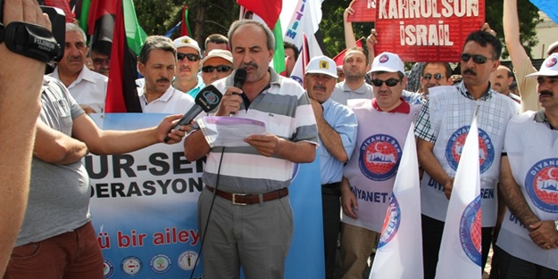 Memur-Sen Kayseri Şubesi İsrail’in Gazze katliamını protesto