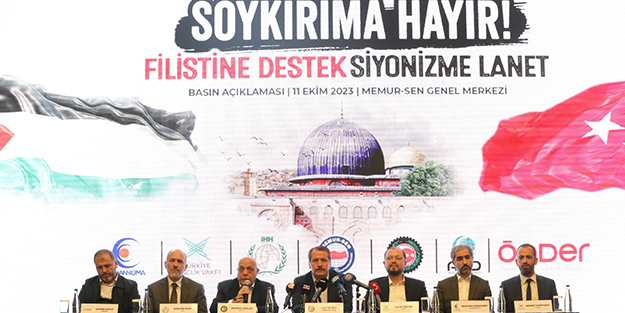 Memur-Sen ve Hak-İş’ten Filistin'e destek mitingi