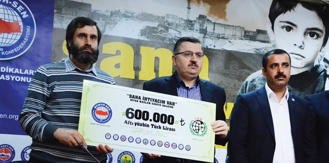 Memur-Sen’den İHH'ya yardım