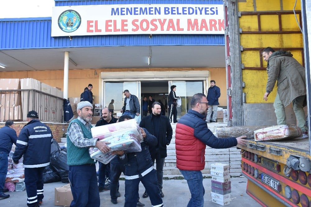 Menemen’den Elazığ’daki depremzedelere yardım 