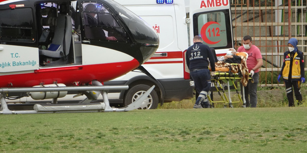 Menenjit hastasının imdadına 112 hava ambulansı yetişti