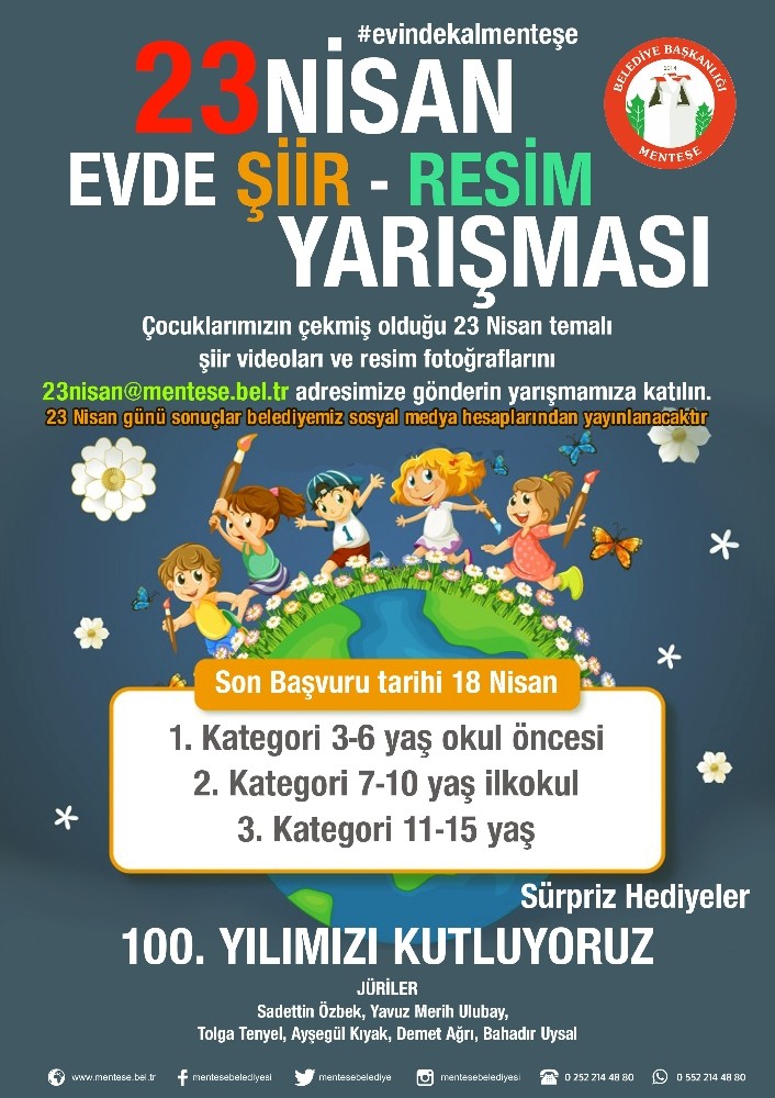 Menteşe’de 23 Nisan temalı resim ve şiir yarışması 