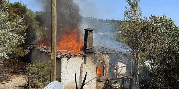 Menteşe’de ev yangını