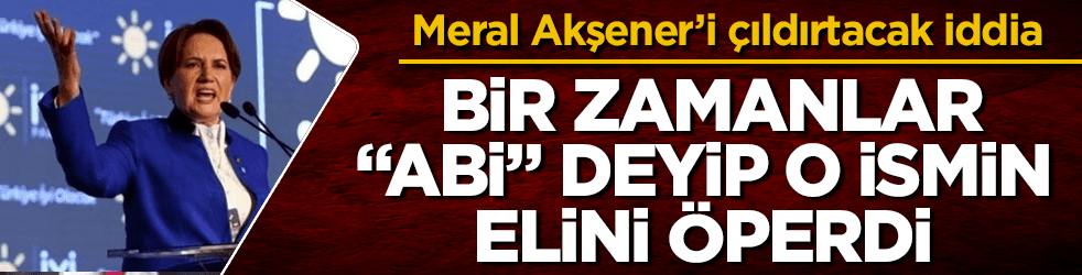 Meral Akşener’i çıldırtacak iddia: “Abi” deyip elini öperdi