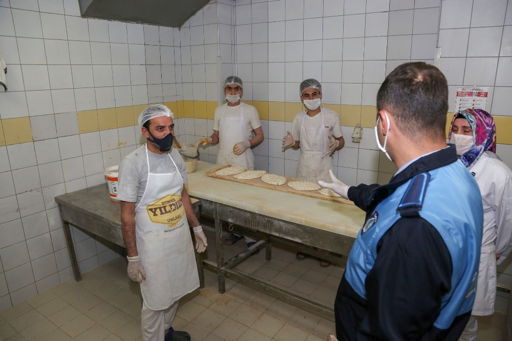 Meram Zabıtasından fırın denetimi 
